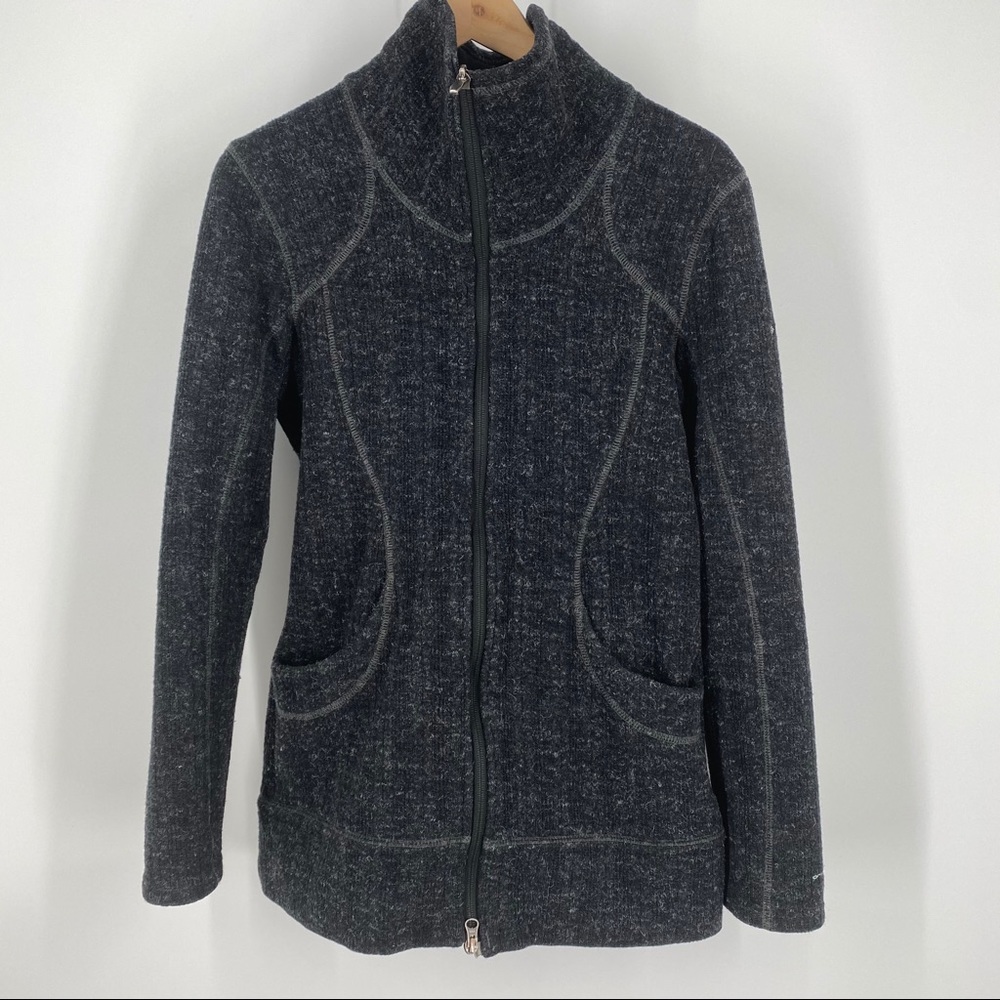 Columbia Women's Jacket Black Wool Full Zip Up